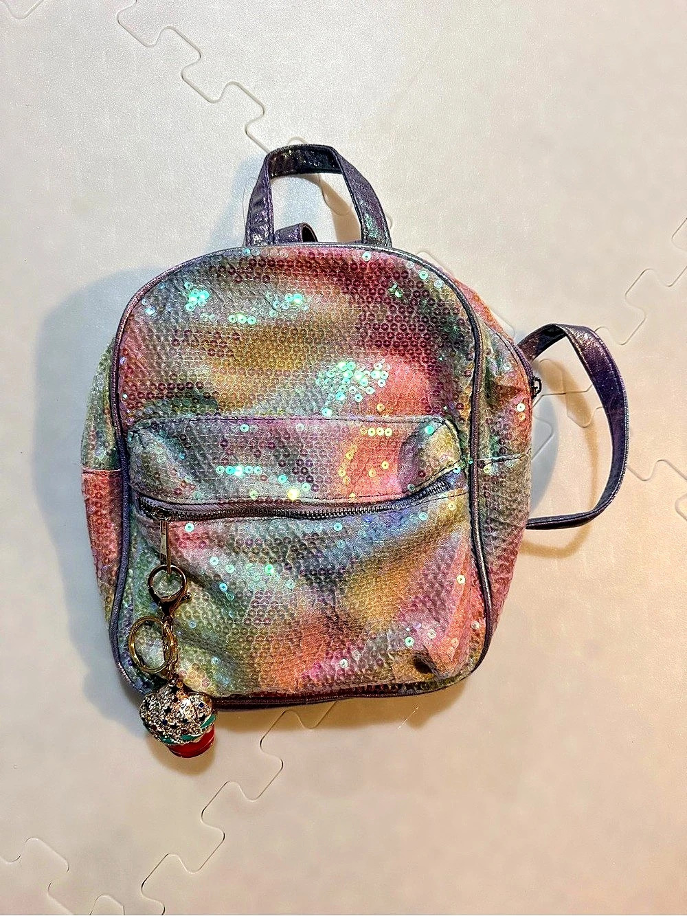 Sequin Mini Backpack in Multicolor